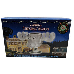 Vintage National Lampoon's Christmas Vacation Glass Moose Mug Eggnog Collector